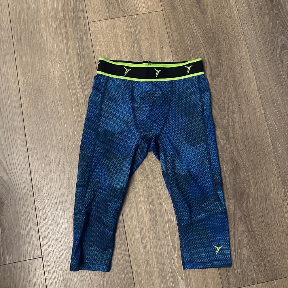 Old Navy Active Leggings with Blue and Neon Accents kids